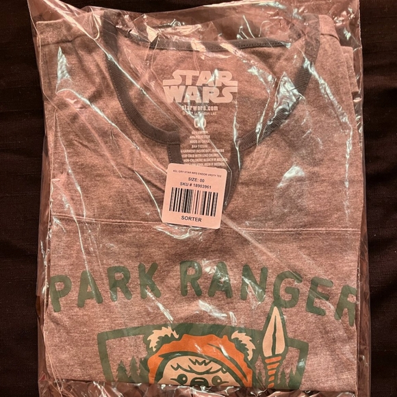 Star Wars Endor Varsity Tee, Gray, Size 10 - Picture 5 of 5